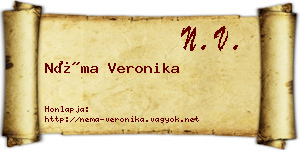 Néma Veronika névjegykártya