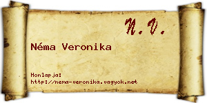 Néma Veronika névjegykártya